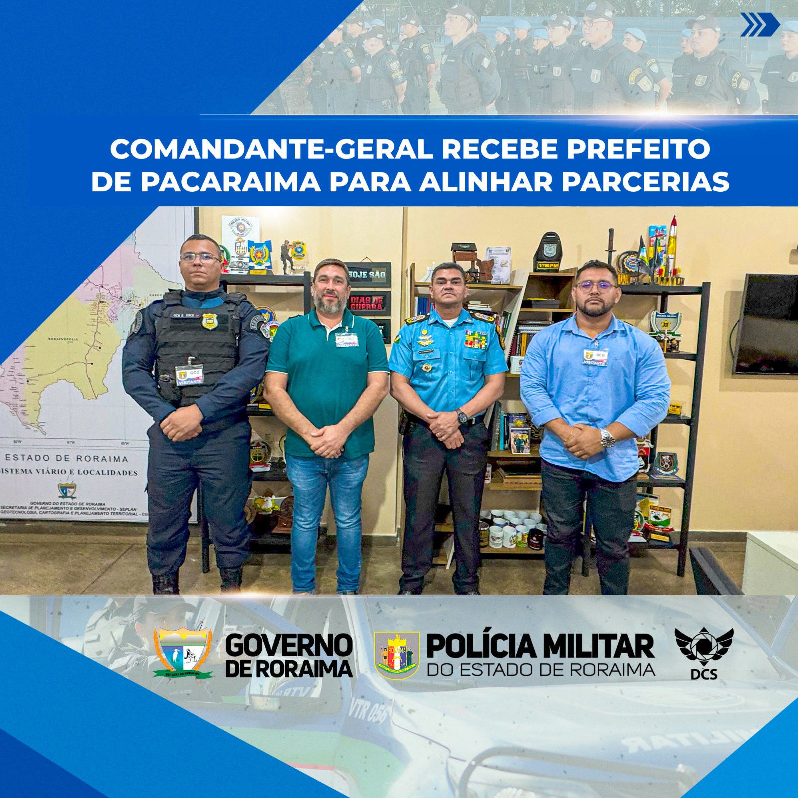 COMANDANTE-GERAL RECEBE PREFEITO DE PACARAIMA PARA ALINHAR PARCERIAS